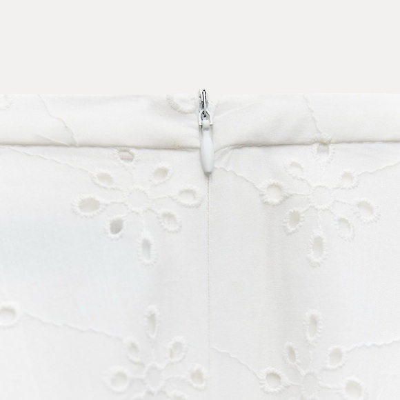 Zara ZW voluminous skirt with cutwork embroidery - Picture 8 of 10